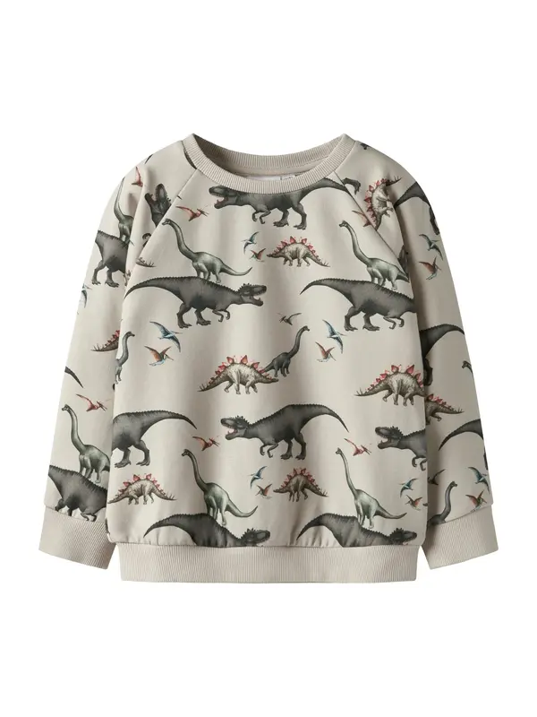 NAME IT NAME IT Sweater majica 'NMMBertil'  sivkasto bež / antracit siva / maslinasta / crvena