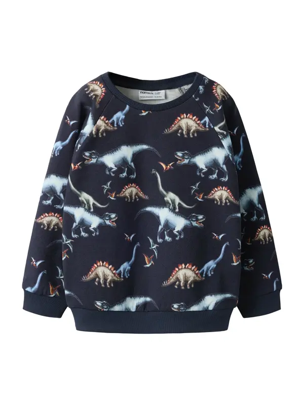 NAME IT NAME IT Sweater majica 'NMMBERTIL'  svijetloplava / tamno plava / maslinasta / narančasta