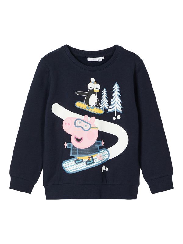 NAME IT NAME IT Sweater majica 'NMMCOLBIE PEPPA'  noćno plava / žuta / roza / bijela