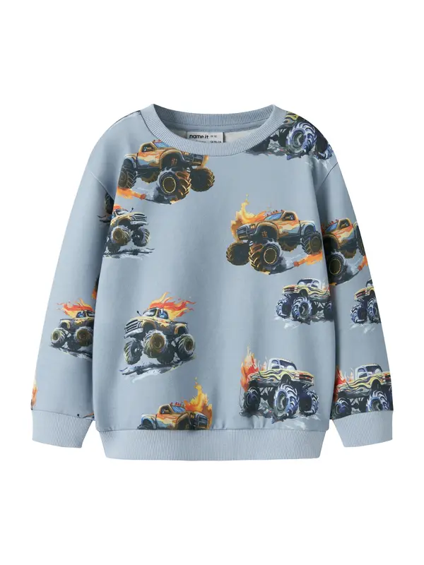 NAME IT NAME IT Sweater majica 'NMMDALI'  svijetloplava / tamno plava / narančasta / bijela