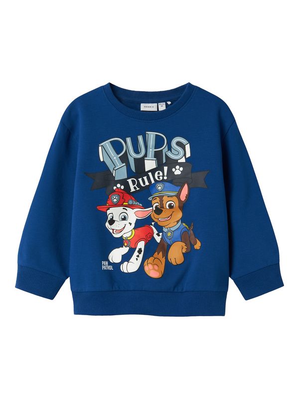 NAME IT NAME IT Sweater majica 'NMMDAY PAWPATROL'  mornarsko plava / smeđa / crna / bijela