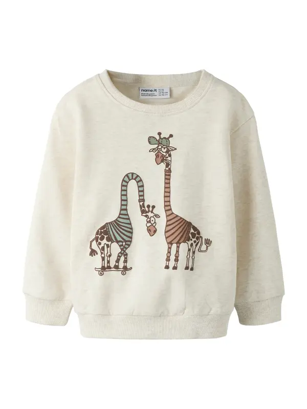 NAME IT NAME IT Sweater majica 'NMMDenson'  ecru/prljavo bijela / smeđa / menta / bijela