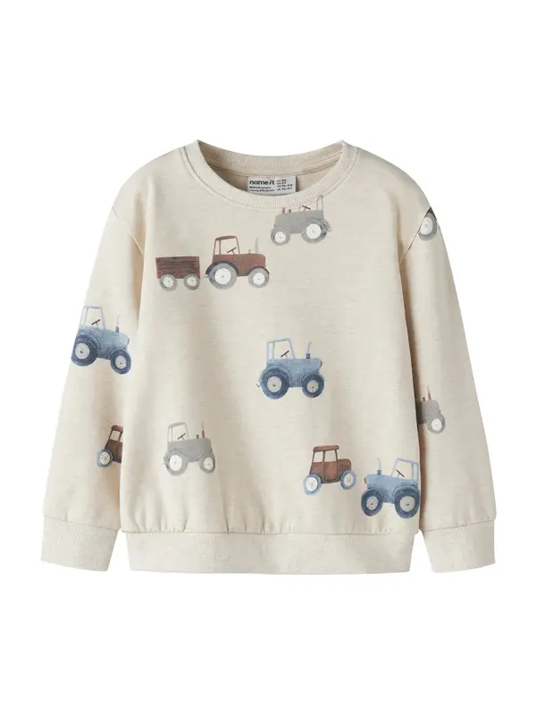 NAME IT NAME IT Sweater majica 'NMMFotractor'  mornarsko plava / smeđa / siva / kameno siva
