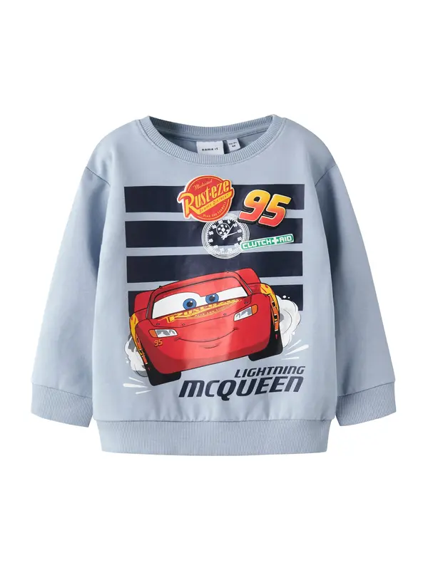 NAME IT NAME IT Sweater majica 'NMMFranzi Cars'  morsko plava / golublje plava / žuta / crvena