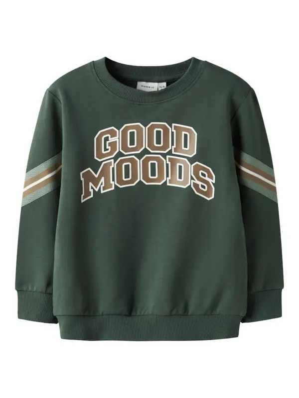NAME IT NAME IT Sweater majica 'NMMLancer'  smeđa / zelena / bijela