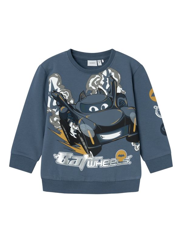 NAME IT NAME IT Sweater majica 'NMMSEPP BATWHEELS'  safirno plava / zlatno žuta / crna / bijela