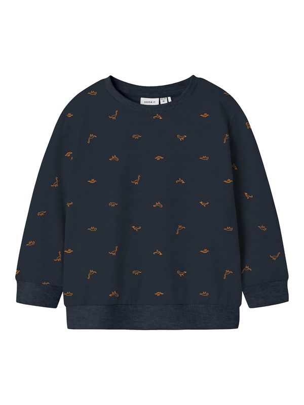 NAME IT NAME IT Sweater majica 'NMMTROY'  safirno plava / smeđa