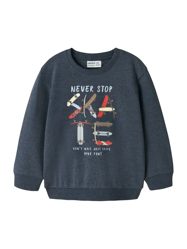 NAME IT NAME IT Sweater majica 'NMMVAlexander'  svijetlobež / plava melange / čokolada / crvena
