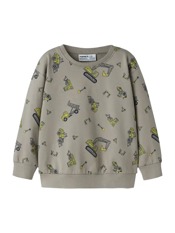 NAME IT NAME IT Sweater majica 'NMMVILDAR'  žuta / siva / crna