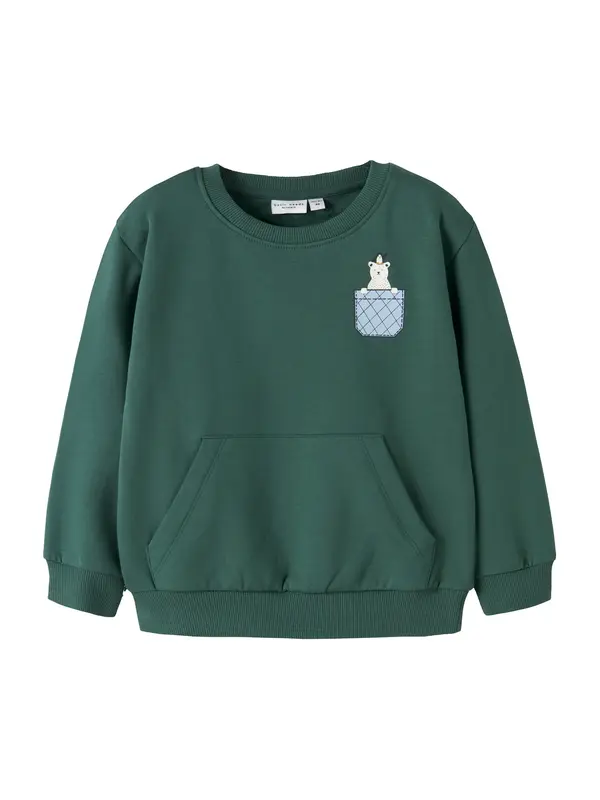 NAME IT NAME IT Sweater majica 'NMMVUGO'  svijetloplava / zelena