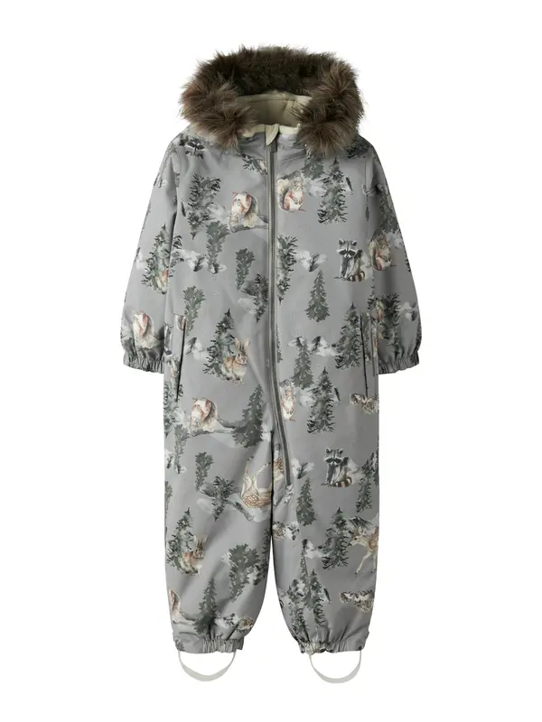 NAME IT NAME IT Tehničko odijelo 'NMNSNOW10'  smeđa / siva / svijetlosiva