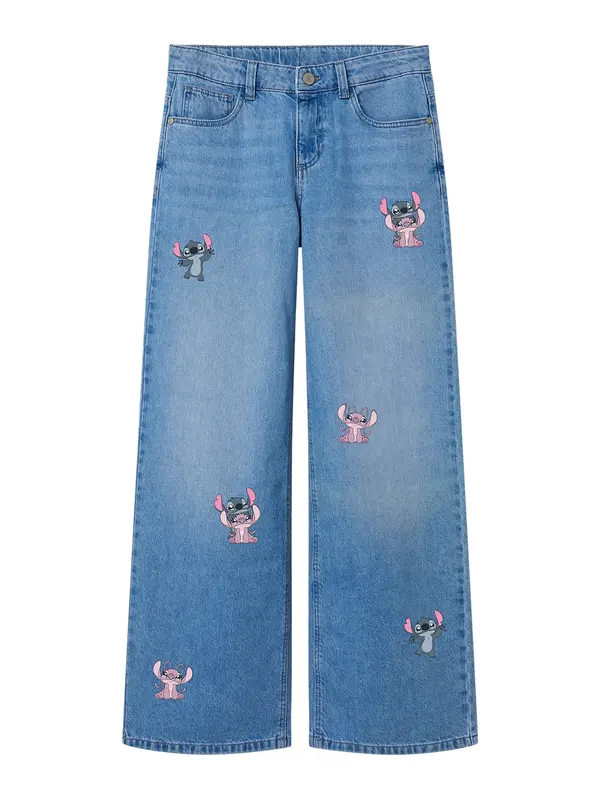 NAME IT NAME IT Traperice 'NKF STITCH''  plavi traper / siva / sivkasto ljubičasta (mauve) / roza