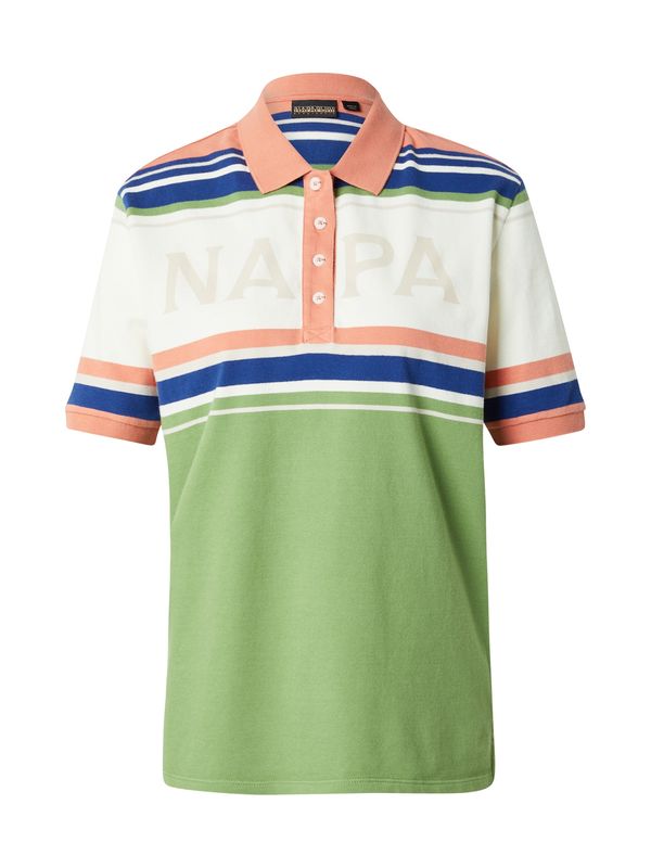 NAPAPIJRI NAPAPIJRI Majica 'AULLA'  crno plava / jabuka / losos / bijela