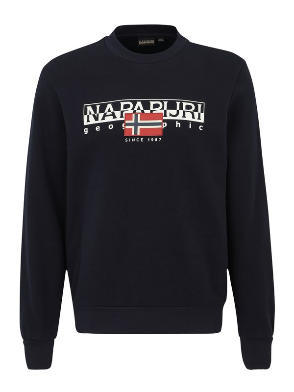 NAPAPIJRI NAPAPIJRI Sweater majica 'B-AYLMER C WINT'  morsko plava / crvena / bijela