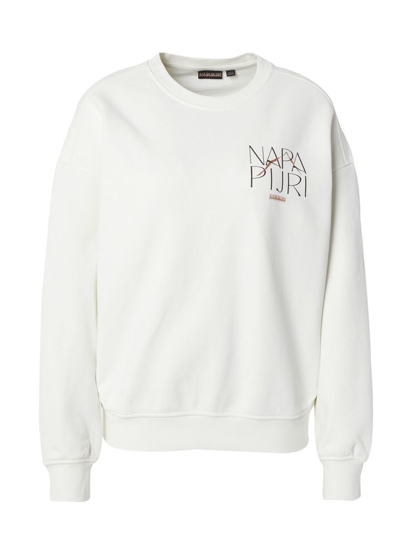 NAPAPIJRI NAPAPIJRI Sweater majica 'B-RHIN'  karamela / crna / bijela