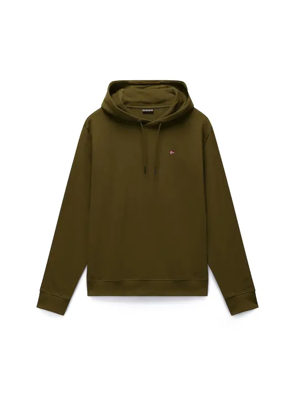 NAPAPIJRI NAPAPIJRI Sweater majica 'Balis H Sum'  maslinasta / trešnja crvena / bijela