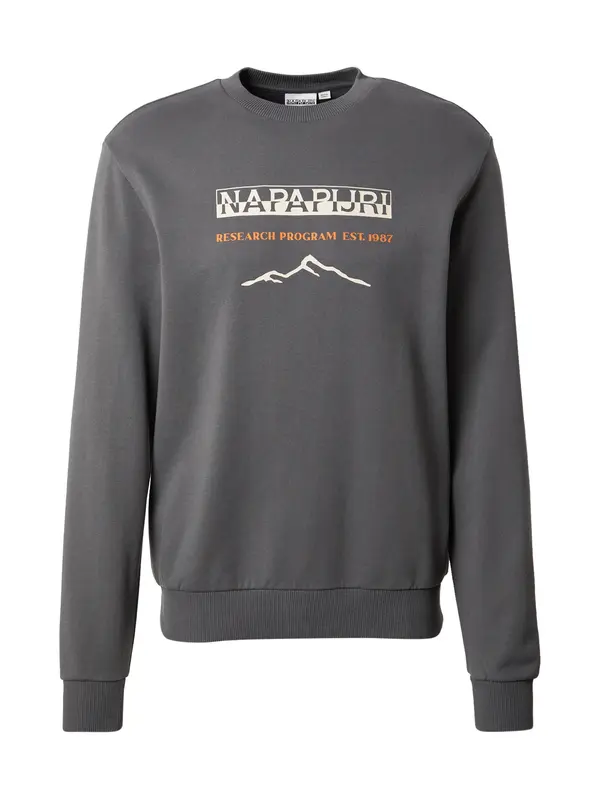 NAPAPIJRI NAPAPIJRI Sweater majica 'BANEM'  svijetlobež / tamo siva / narančasta