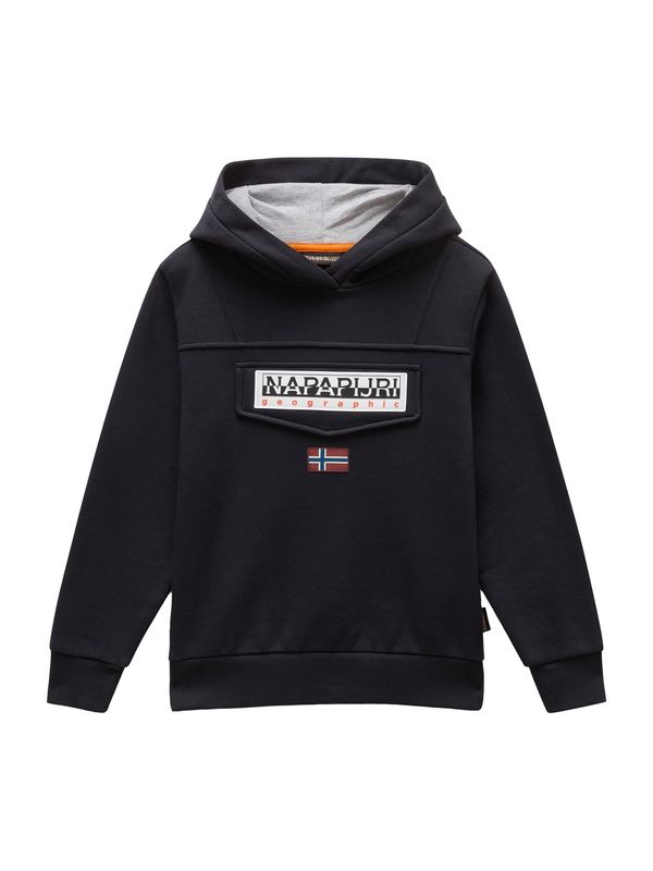 NAPAPIJRI NAPAPIJRI Sweater majica 'BURGEE'  karmin crvena / crna / bijela