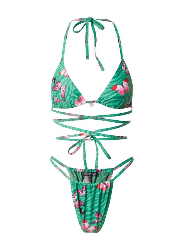 Nasty Gal Nasty Gal Bikini  zelena / roza / roza