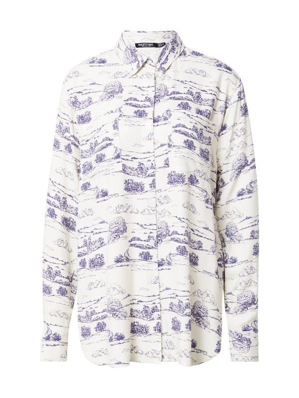 Nasty Gal Nasty Gal Bluza  plava / prljavo bijela