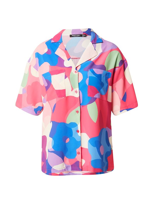 Nasty Gal Nasty Gal Bluza  plava / svijetlozelena / ljubičasta / roza / rosé