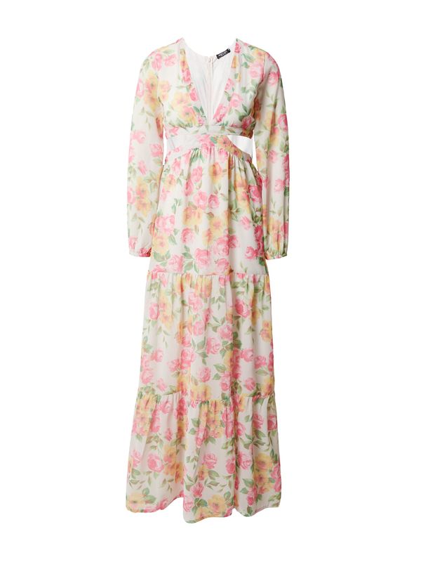 Nasty Gal Nasty Gal Haljina  boja slonovače / žuta / svijetlozelena / roza