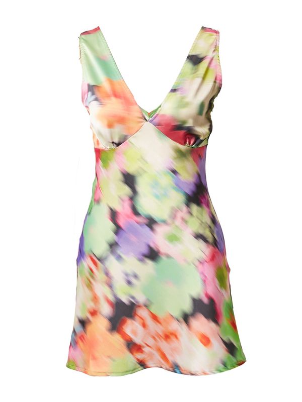 Nasty Gal Nasty Gal Haljina  svijetlozelena / ljubičasta / narančasta / bijela