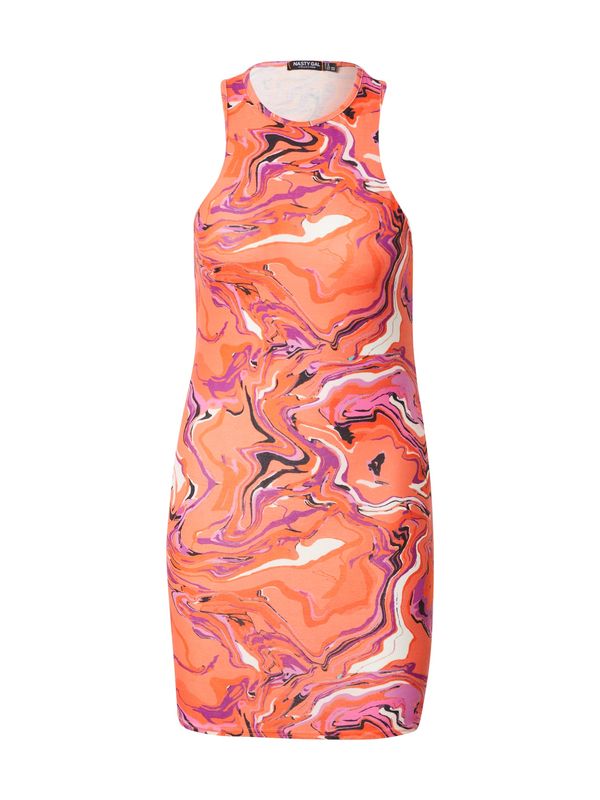 Nasty Gal Nasty Gal Haljina  tamno ljubičasta / narančasta / svijetloroza / crna / bijela