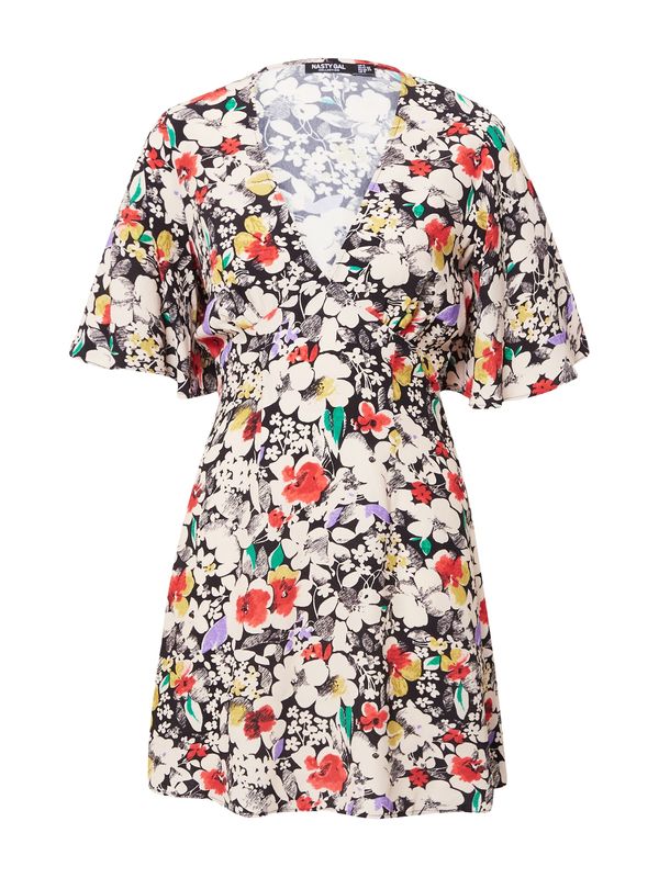 Nasty Gal Nasty Gal Haljina  žad / crvena / crna / bijela