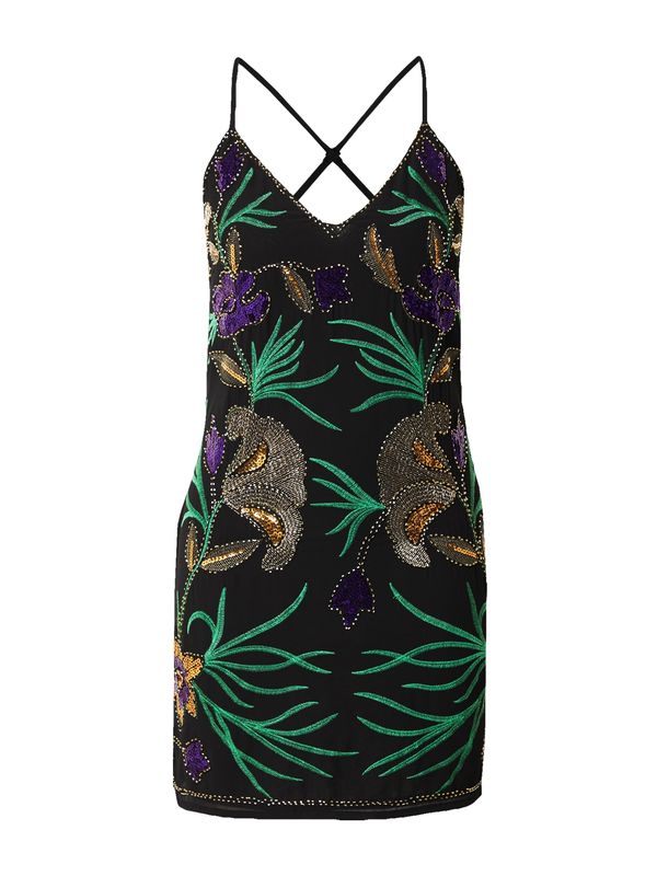 Nasty Gal Nasty Gal Haljina  zlatno žuta / travnato zelena / tamno ljubičasta / crna