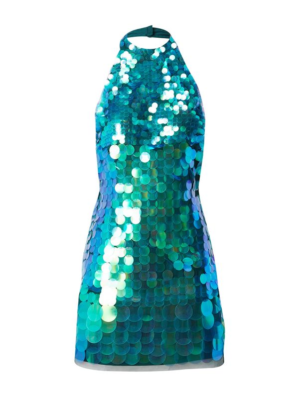 Nasty Gal Nasty Gal Koktel haljina 'Mermaid'  zelena