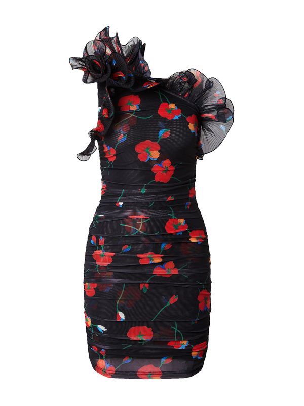 Nasty Gal Nasty Gal Koktel haljina  plava / narančasta / crvena / crna