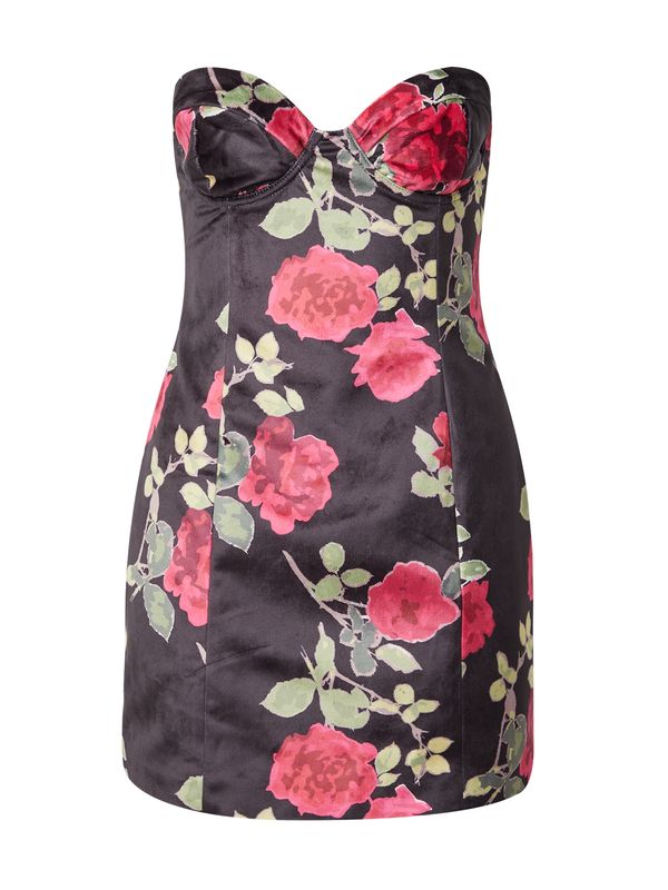 Nasty Gal Nasty Gal Koktel haljina  zelena / crvena / crna