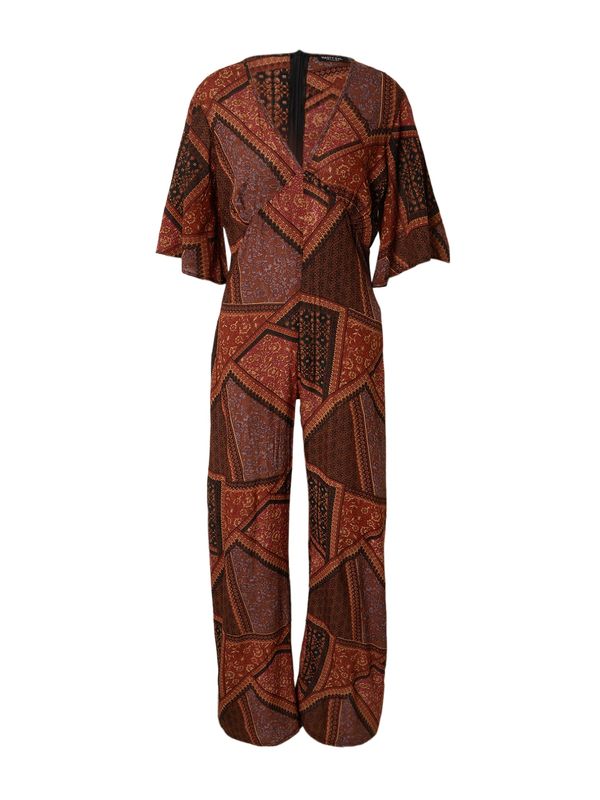 Nasty Gal Nasty Gal Kombinezon  smeđa / hrđavo smeđa / svijetložuta / crna