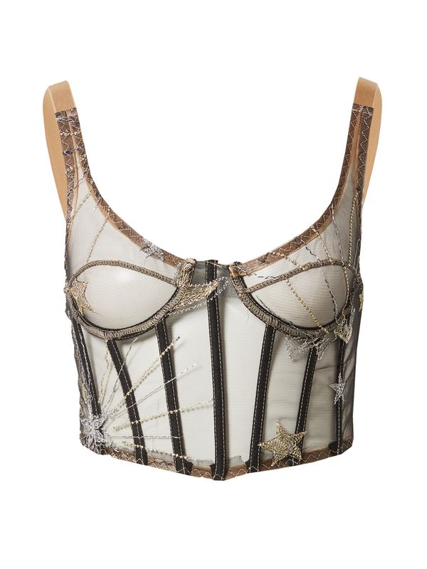 Nasty Gal Nasty Gal Korzet  zlatna / crna