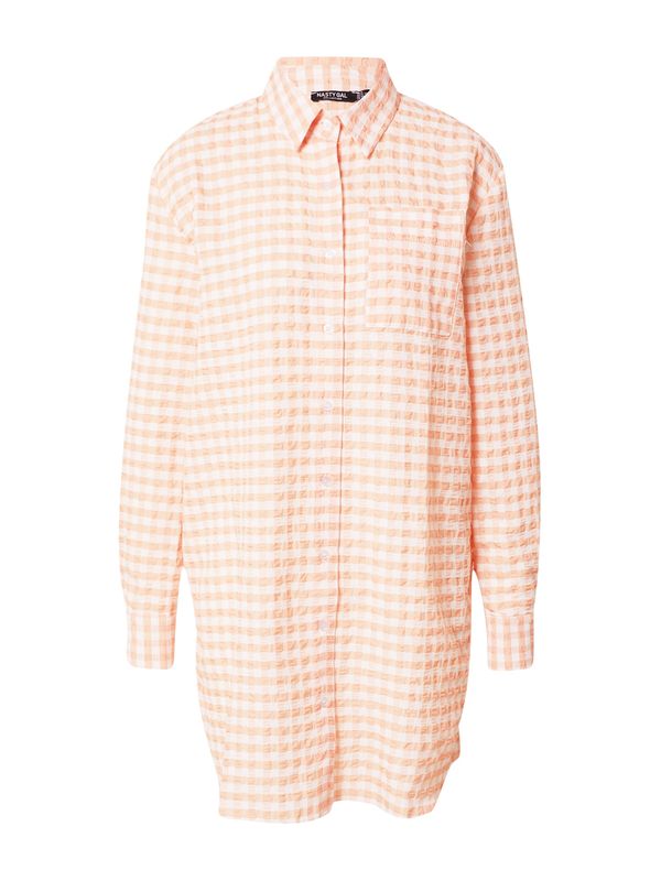 Nasty Gal Nasty Gal Košulja haljina  marelica / breskva / bijela