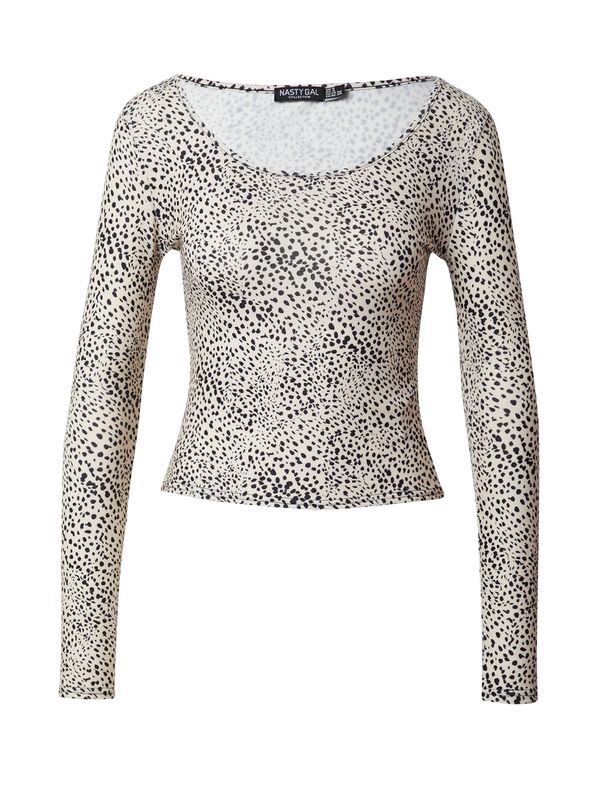 Nasty Gal Nasty Gal Majica  bež / crna