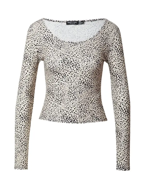 Nasty Gal Nasty Gal Majica  bež / crna