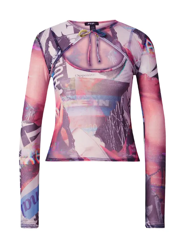 Nasty Gal Nasty Gal Majica  plava / roza / crna / bijela