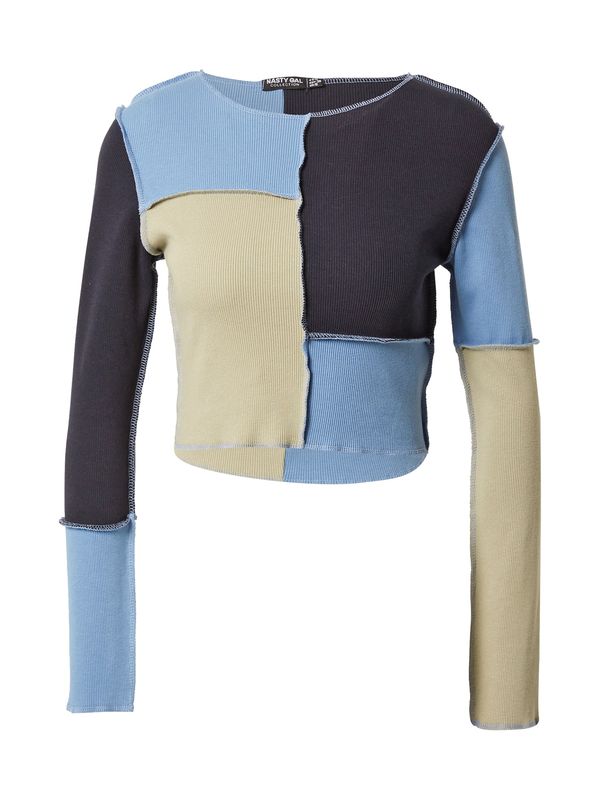 Nasty Gal Nasty Gal Majica  sivkasto bež / svijetloplava / tamno plava