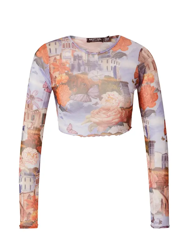 Nasty Gal Nasty Gal Majica  svijetloplava / miks boja / vatreno crvena