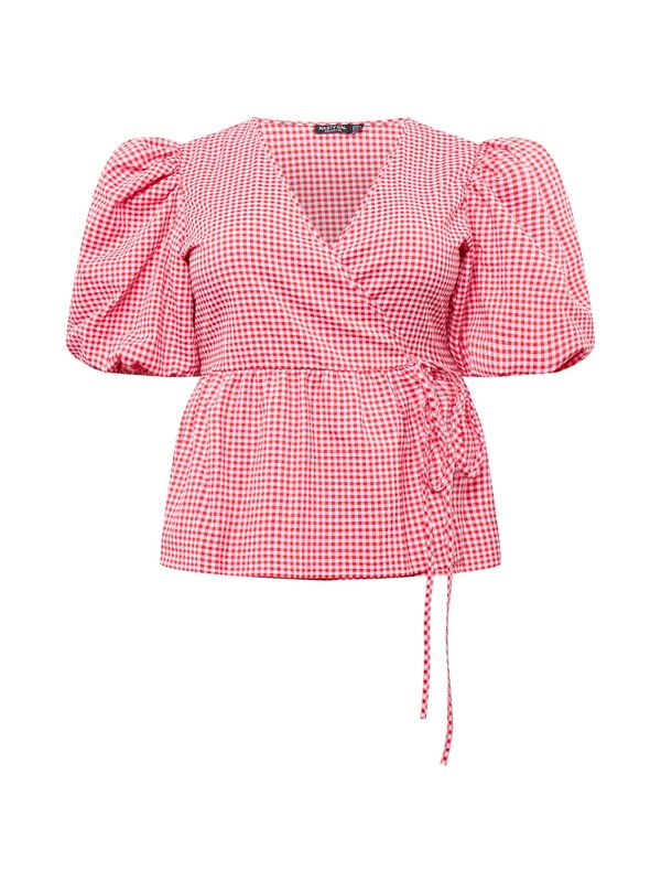Nasty Gal Plus Nasty Gal Plus Bluza  crvena / crvena melange / bijela