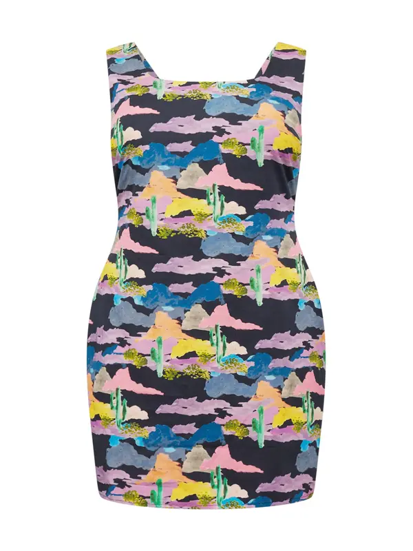 Nasty Gal Plus Nasty Gal Plus Haljina 'Cactus'  plava / žuta / roza / crna