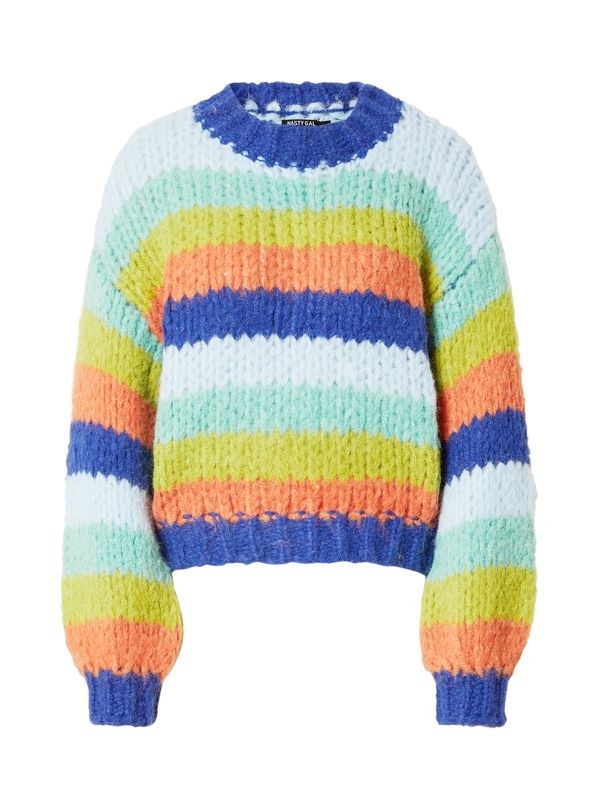 Nasty Gal Nasty Gal Pulover  plava / svijetloplava / svijetlozelena / narančasta