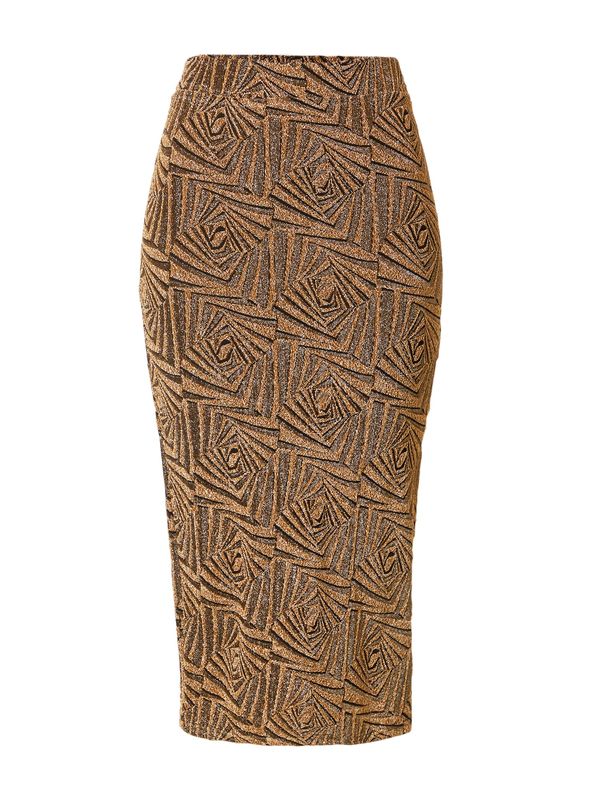 Nasty Gal Nasty Gal Suknja  tamno smeđa / zlatna / crna