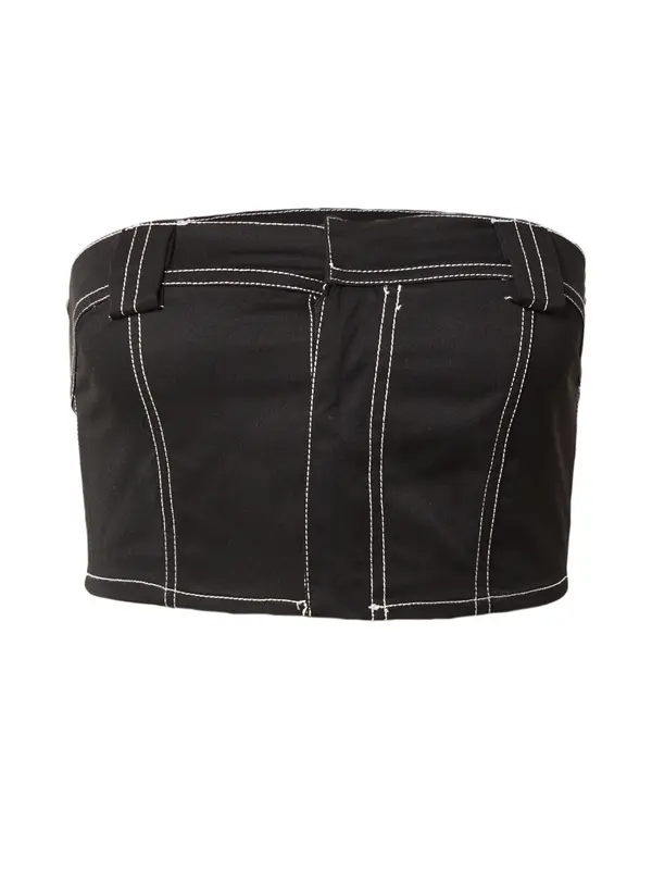 Nasty Gal Nasty Gal Top  crna / bijela