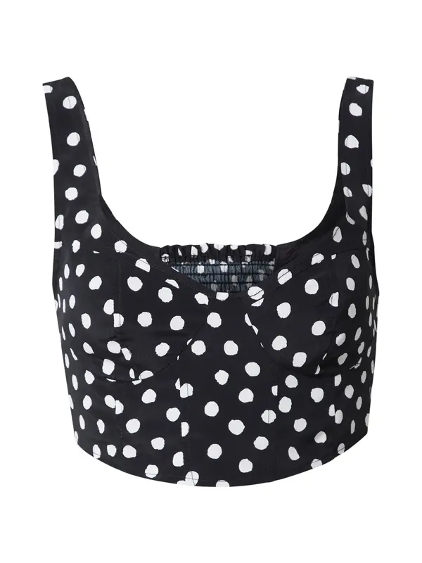 Nasty Gal Nasty Gal Top  crna / bijela