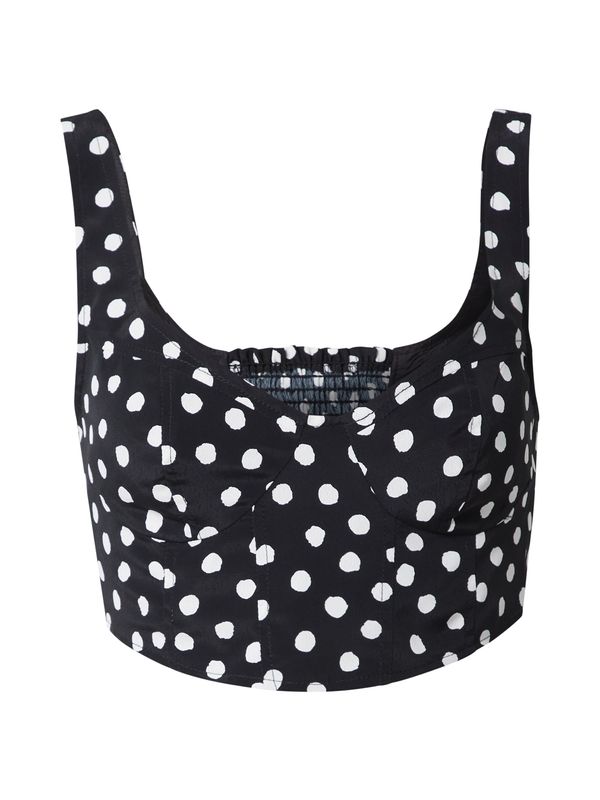 Nasty Gal Nasty Gal Top  crna / bijela