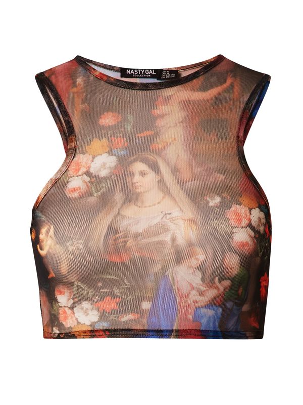 Nasty Gal Nasty Gal Top  kobalt plava / smeđa / miks boja / crvena