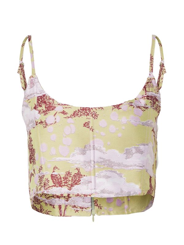 Nasty Gal Nasty Gal Top  limeta zelena / pastelno ljubičasta / burgund / bijela